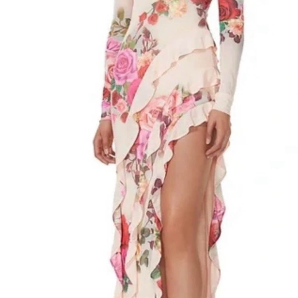 AFRM Jacie Floral Backless Ruffle Dress